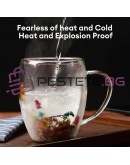 Двустенна чаша за кафе и чай с естествени цветя 250мл